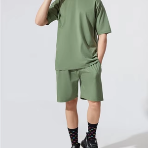 T-shirt en coton molletonné surdimensionné pour homme, tendance, logo personnalisé, uni, haute qualité, respirant, séchage rapide, manches courtes, 250g, drop - Product Image 2