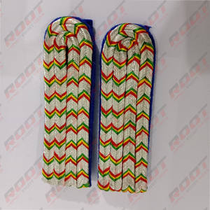 Épaulettes tactiques de luxe en coton de soie brodé de haute qualité, couleur personnalisée, avec rembourrage en cordon Mylar pour uniforme - Product Image 4