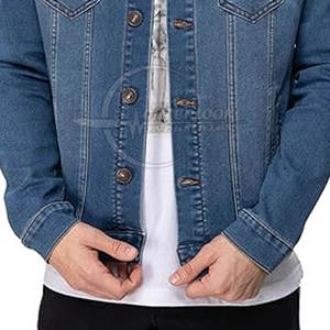 Chaquetas de jeans hechas a medida de diferentes colores para hombres Chaqueta de jeans Moq baja al mejor precio para hombres Última fábrica hecha - Product Image 6