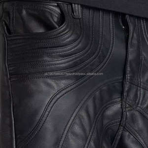 Pantalones Cargo de Cuero PU para Hombre, Negros, Holgados, de Cintura Alta, con Cierre de Cremallera, Estilo Desestructurado, Oversize, Streetwear, Hip Hop - Product Image 4