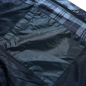 Camisa de Motociclista de Franela Blindada Protectora con Certificación CE para Hombre y Mujer, Azul Gris, Estilo Café Racer, Personalizada, Forrada de Aramida - Product Image 6