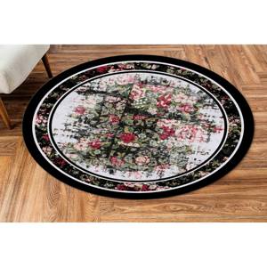 พรมลายดอกไม้ทรงกลม: ลายพิมพ์พฤกษศาสตร์ พรมพิมพ์ลายสไตล์โมเดิร์น พรมเนื้อนุ่มแบบไม่ถักทอ - Product Image 3