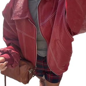 Vestes pour femmes de qualité supérieure, design tendance, vestes en cuir à fermeture éclair, couleur personnalisée, veste décontractée à la mode - Product Image 1