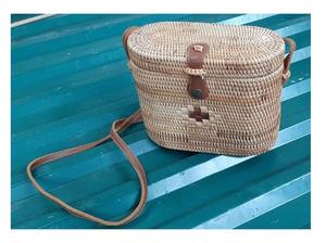 กระเป๋าหวายสี่เหลี่ยมคุณภาพดีหวายทรงกลมแฟชั่นสตรีตกแต่งบ้านและสวนผลิตในเวียดนาม - Product Image 6