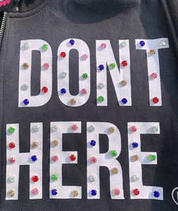 เสื้อมีฮู้ดของผู้ชายเสื้อแจ็คเก็ตซิปเทอร์รี่หนาประดับพลอยเทียมคริสตัลพลอยเทียมมีฮู้ดแบบรูดซิปสองชั้นสไตล์วินเทจจางหายไป - Product Image 5