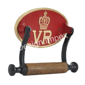 Royal Lily Plaque Wall Mount Towel Holder Vintage Style Metal <b>Toilet</b> Tissue Paper <b>Roll</b> Holder in Reasonable <b>Cheap</b> Price - Product Image 5