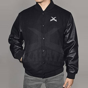 Chaqueta de Lana/Cuero Personalizada de Alta Calidad para Hombre, con Cuello Alto, Transpirable, Informal para Invierno, Servicio OEM, Estilo Letterman - Product Image 5