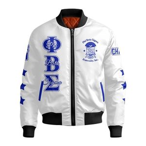 Chaqueta Azul Satinada Phi Beta Sigma 1914, Fraternidad Griega Big Sigma, Estilo Universitario Personalizado, Prenda Premium - Product Image 2