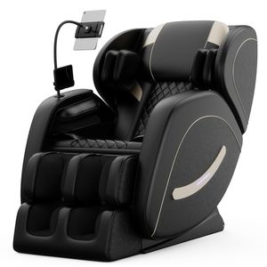 Fauteuil de massage avec fonction de relaxation Shiatsu pour tout le corps, chaleur thérapeutique, rouleau pour les pieds, étirement thaïlandais, haut-parleurs Bluetooth, purification par anions - Product Image 1