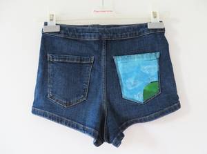 กางเกงยีนส์ขาสั้นทรงวินเทจ - Product Image 3