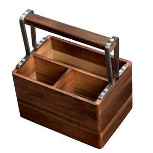 Meilleur caddie en bois abordable avec un design fini pour organiser les outils et les ustensiles de cuisine avec un attrait élégant - Product Image 6