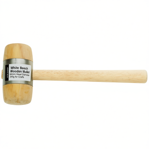 Maillet en bois de hêtre blanc, diamètre de la tête 60 mm, 340 g, pour travaux manuels - Product Image 2