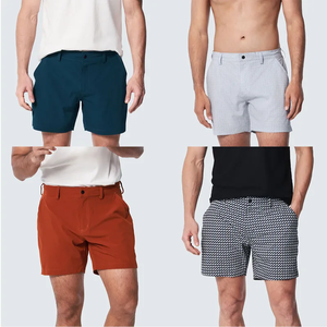 Pantalones cortos deportivos negros de entrenamiento de gimnasio para hombre, cintura elástica, ajuste seco, 5 pulgadas, ligeros, transpirables, para correr, para hombre - Product Image 5