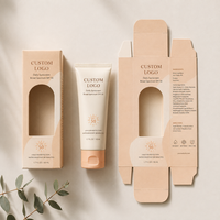 Boîte d'emballage OEM en carton blanc, boîte en papier personnalisée pour cosmétiques et soins de la peau, impression d'emballage, boîtes pliantes en carton blanc