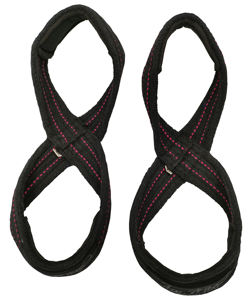 GAF recién llegado neopreno acolchado levantamiento de pesas Power correas algodón figura 8 EQUIPO DE Fitness con logotipo personalizable - Product Image 1