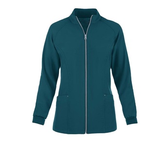 Nouveau Style femmes haute qualité multicolore veste d'allaitement Snap avant à manches longues fermeture éclair conçu pour les uniformes Scrubs - Product Image 5