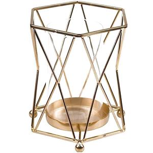 Christmas Home Decor <b>Tealight</b> Glass Candle Stand Iron Metal Wired Tabletop Showpiece <b>Tealight</b> <b>Holder</b> Elegant Centerpiece - Product Image 3