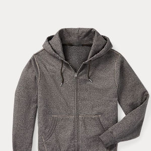 Haute qualité français éponge lourd surdimensionné unisexe fermeture éclair à capuche hommes sweats à capuche personnalisés basiques coton mélangé sweats à capuche - Product Image 4