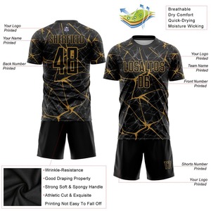 Camiseta de fútbol transpirable personalizable, uniforme de camiseta de fútbol en estilo de conjunto para equipos de fútbol - Product Image 3