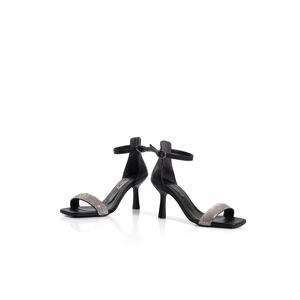 Scarpe da sera in pelle a fascia singola da donna