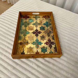 Bandeja de Servicio de Diseño con Recubrimiento de Esmalte de Madera MDF, Bandeja de Mesa de Alta Calidad para Hoteles y Restaurantes - Product Image 1