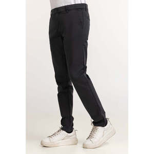 Pantalon Kaki Basique Teint en Coton Ébène 100% Tissu Oxford Coupe Droite Tendance Taille Haute avec Fermetures Éclair Décoratives Taille XL WS23-001 E - Product Image 1