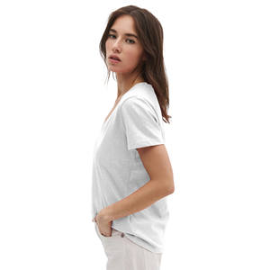 T-shirt ajusté pour femme, style décontracté, 100% coton, respirant et léger, tailles XS et XXS, long et court - pour l'été - Product Image 6