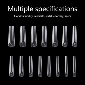 150 pcs/बॉक्स 3xl कोई वक्र गलत नाखून सुझाव स्पष्ट अतिरिक्त लंबे समय तक सीधे वर्ग कृत्रिम एम्बेडेड प्रेस नाखून दोहरे रूप सुझाव - Product Image 5