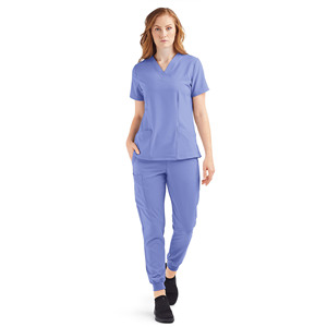 KATBROS INDUSTRY Ensemble de tenues de travail athlétiques extensibles et faciles d'entretien pour femmes, style jogger, en Polyester/Coton, pour usage hospitalier, avec détection d'aiguilles - Product Image 5