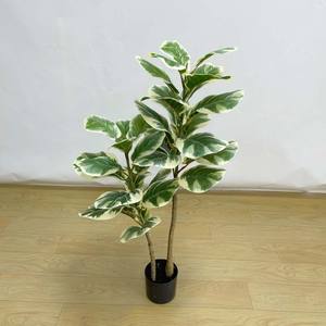 Lyrata Ficus, Albero Bonsai Artificiale Decorativo da Interno con Foglie a Violino - Product Image 4