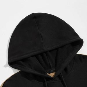 Sweat-shirt à capuche en coton bicolore, ensembles de survêtements personnalisés de haute qualité - Product Image 2