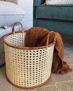 Handmade Natural Rattan <strong>Basket</strong> Large Woven <strong>Wicker</strong> Storage and Decorative <strong>Basket</strong> for Home Kitchen and Living Room OEM-ODM - Product Image 2