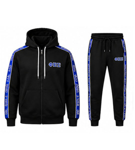 Ensemble de survêtement en molleton de coton brodé personnalisé, à capuche et pantalon de jogging, séchage rapide, respirant, vêtements de sport pour l'hiver - Product Image 3