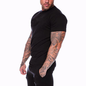 T-shirts personnalisés Premium gratuits de haute qualité 100% coton-polyester motifs vierges unis pour l'impression de logo - Product Image 5