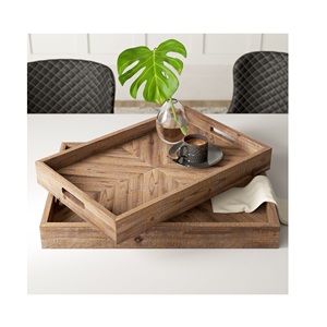 Bandeja de servicio de comida de diseño de madera, Combo irónico, el mejor para servir bebidas, decoración interior, utensilios de cocina, bandeja de servicio de diseño - Product Image 3