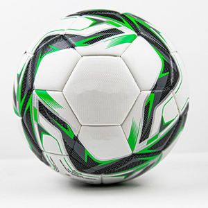 Ballon de football en cuir PU multicolores, logo personnalisé, impression, sport, ballon de football pakistanais, taille 5, cousu à la machine - Product Image 3