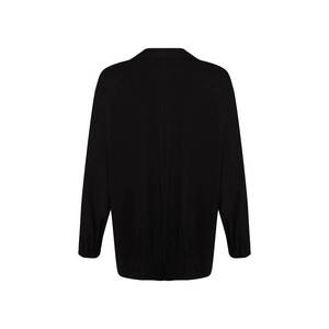 Women's <b>Knitted</b> Sweater <b>Set</b> Black with Detailed Sleeves - Product Image 3