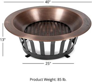 Modern Copper <b>Fire</b> Pit <b>Portable</b> Built for Open Air Warmth Garden Atmosphere Leisure Time Use Bulk Price India - Product Image 6