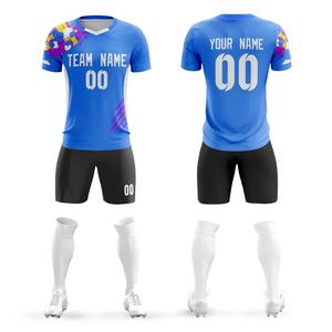 Conception et logo personnalisés, taille adulte, jeu d'uniformes de football respirant, service OEM, uniforme de football de haute qualité bon marché - Product Image 6