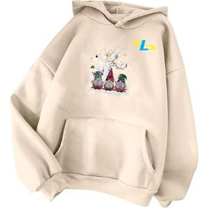 Nouveau sweat à capuche oversize tendance streetwear, doublé devant, effet délavé, pull pour femme, polaire, 3D embossé, 100% coton - Product Image 6