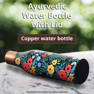 High Quality Large Pure Copper <b>Water</b> <b>Bottle</b> 2 Cup <b>Glass</b> Premium Packaging Yoga/Gym Use Lid Included Direct Access Custom Logo - Product Image 4