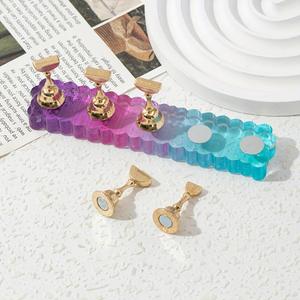 Press on Nail Display Stand 5pcs <b>Magnetic</b> Resin Rectangular <b>Holder</b> for Practice & Showcase - Product Image 4