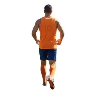 Maillot d'entraînement de football en polyester pour homme, séchage rapide, tissu mesh, sans manches, option nom d'équipe personnalisé, impression par transfert thermique - Product Image 3