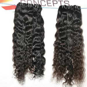 ผมต่อจากผมมนุษย์แท้ธรรมชาติของผู้ขายผมถักเปียสีดำหยักลึกและซูเปอร์เวฟจากอินเดีย - Product Image 6
