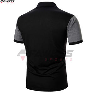 Producto de calidad superior hecho a medida bloque de color cómodo 2023 nueva llegada diseño hombres polos - Product Image 3