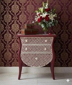 Mesa de Cajones Moderna con Incrustaciones de Hueso Artesanal, Muebles Indios Hechos a Mano para Dormitorio, Sala de Estar y Almacén, Gabinetes de Alta Calidad - Product Image 4