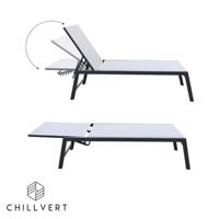 Chaise longue de jardin Palermo avec appui-tête | Chaises d'extérieur | Mobilier d'extérieur prêt à expédier depuis l'Espagne