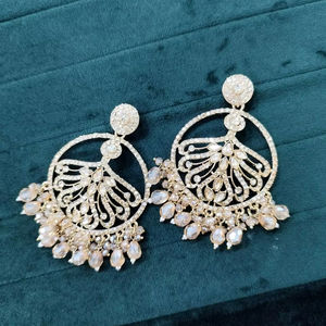Traditional Style Beaded Shadow Stone <b>Pearl</b> <b>Dangle</b> <b>Earrings</b> for Women Stunning Design Zinc Alloy Fashion Jewellery Wholesale - Product Image 1