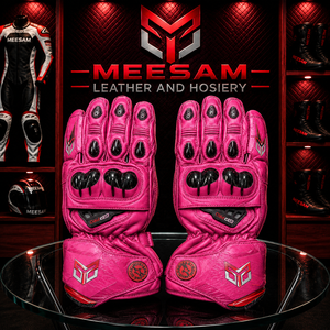 ถุงมือหนังสำหรับขี่มอเตอร์ไซค์ MEESAM LEATHER HOSIERY รุ่นใหม่ ปี 2027 แบบเต็มนิ้ว ระบายอากาศได้ดี พร้อมแถบตีนตุ๊กแก - Product Image 6