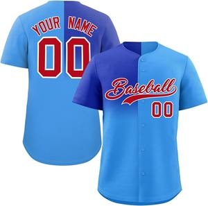 Personnalisable Jeunesse/Adulte Baseball Jersey Respirant Mesh Allover Imprimé Tissu Couleur Contraste OEM Usine Sublimé Sportswear - Product Image 3